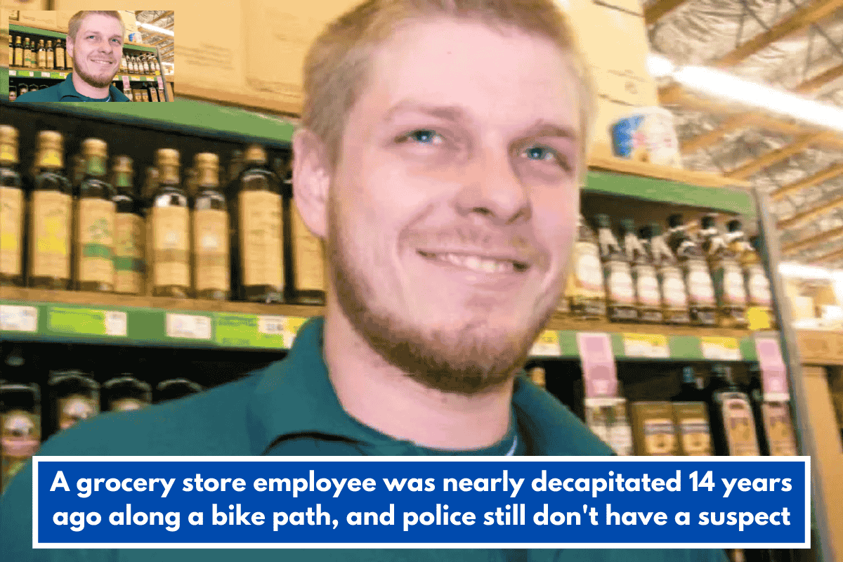 A grocery store employee was nearly decapitated 14 years ago along a bike path, and police still don't have a suspect