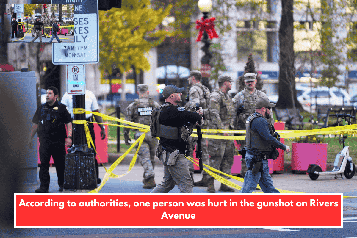 According to authorities, one person was hurt in the gunshot on Rivers Avenue