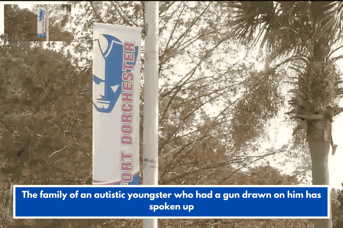The family of an autistic youngster who had a gun drawn on him has spoken up