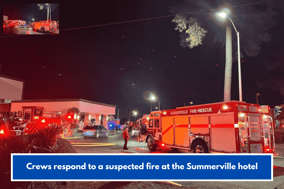 Crews respond to a suspected fire at the Summerville hotel
