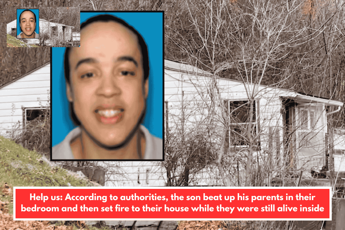 Help us: According to authorities, the son beat up his parents in their bedroom and then set fire to their house while they were still alive inside