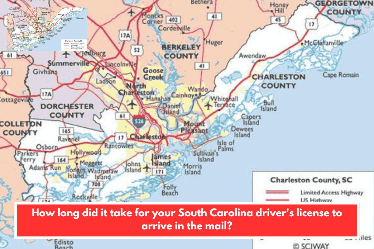 How long did it take for your South Carolina driver's license to arrive in the mail?