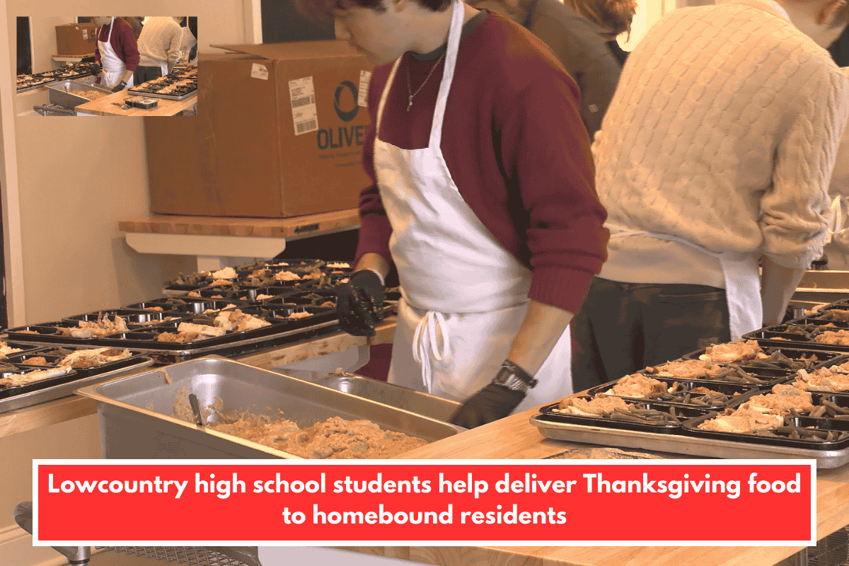 Lowcountry high school students help deliver Thanksgiving food to homebound residents
