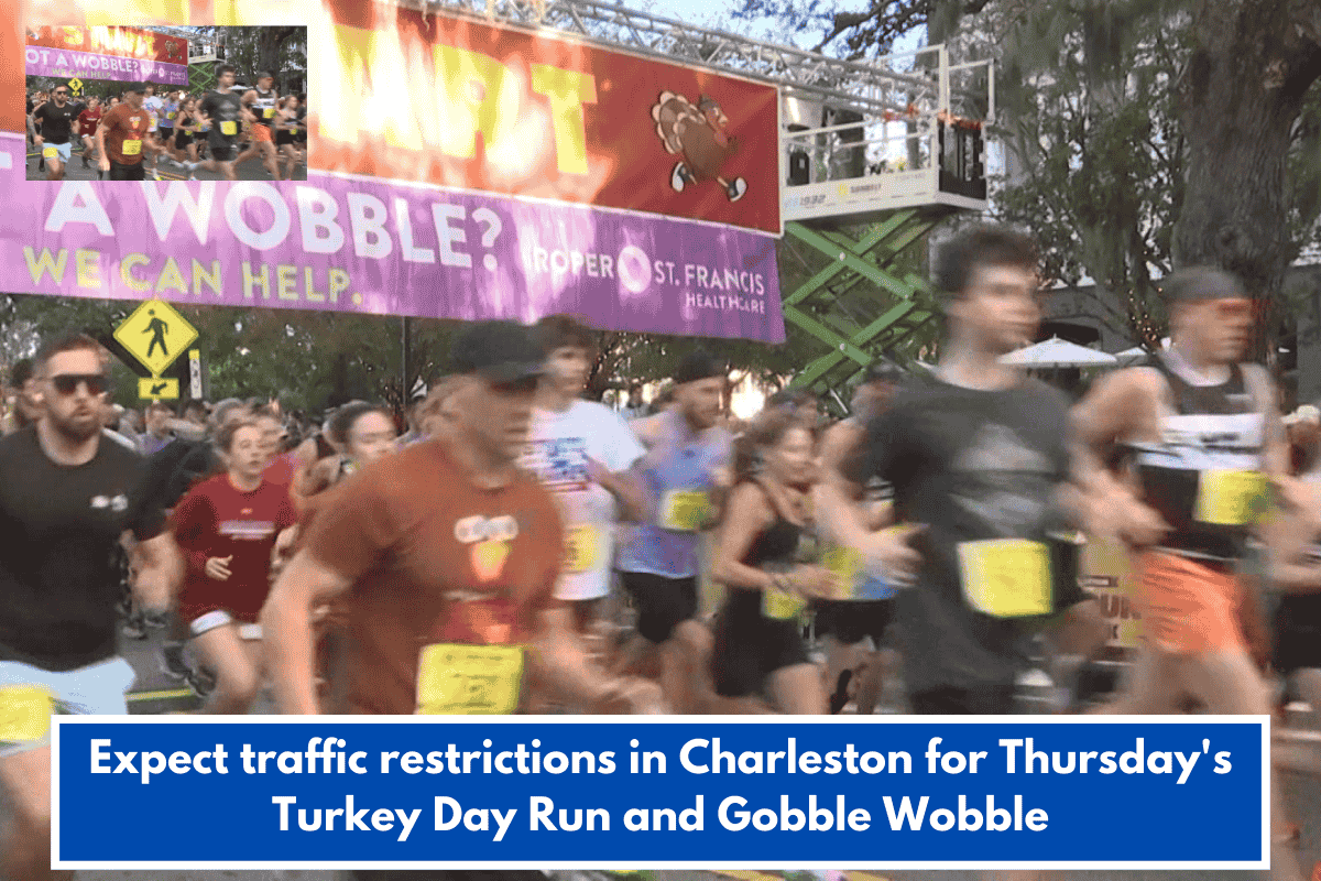Expect traffic restrictions in Charleston for Thursday's Turkey Day Run and Gobble Wobble