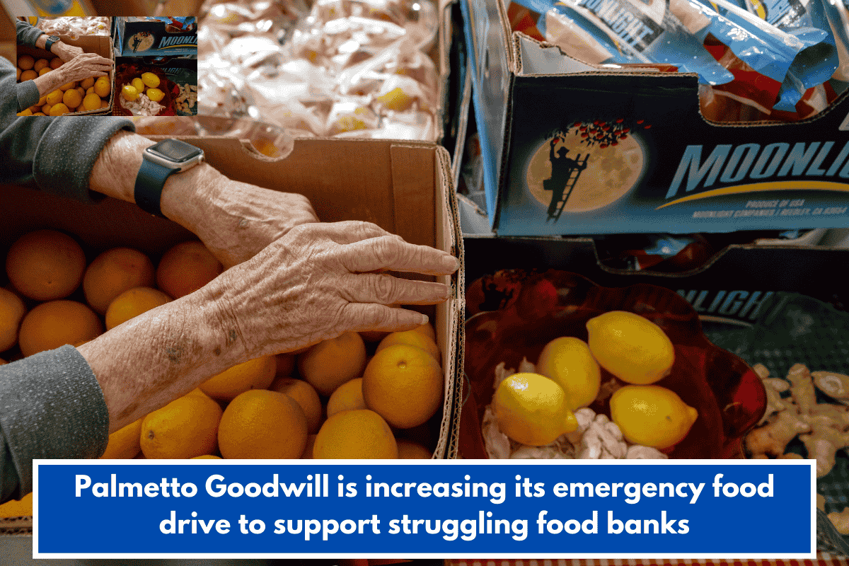 Palmetto Goodwill is increasing its emergency food drive to support struggling food banks