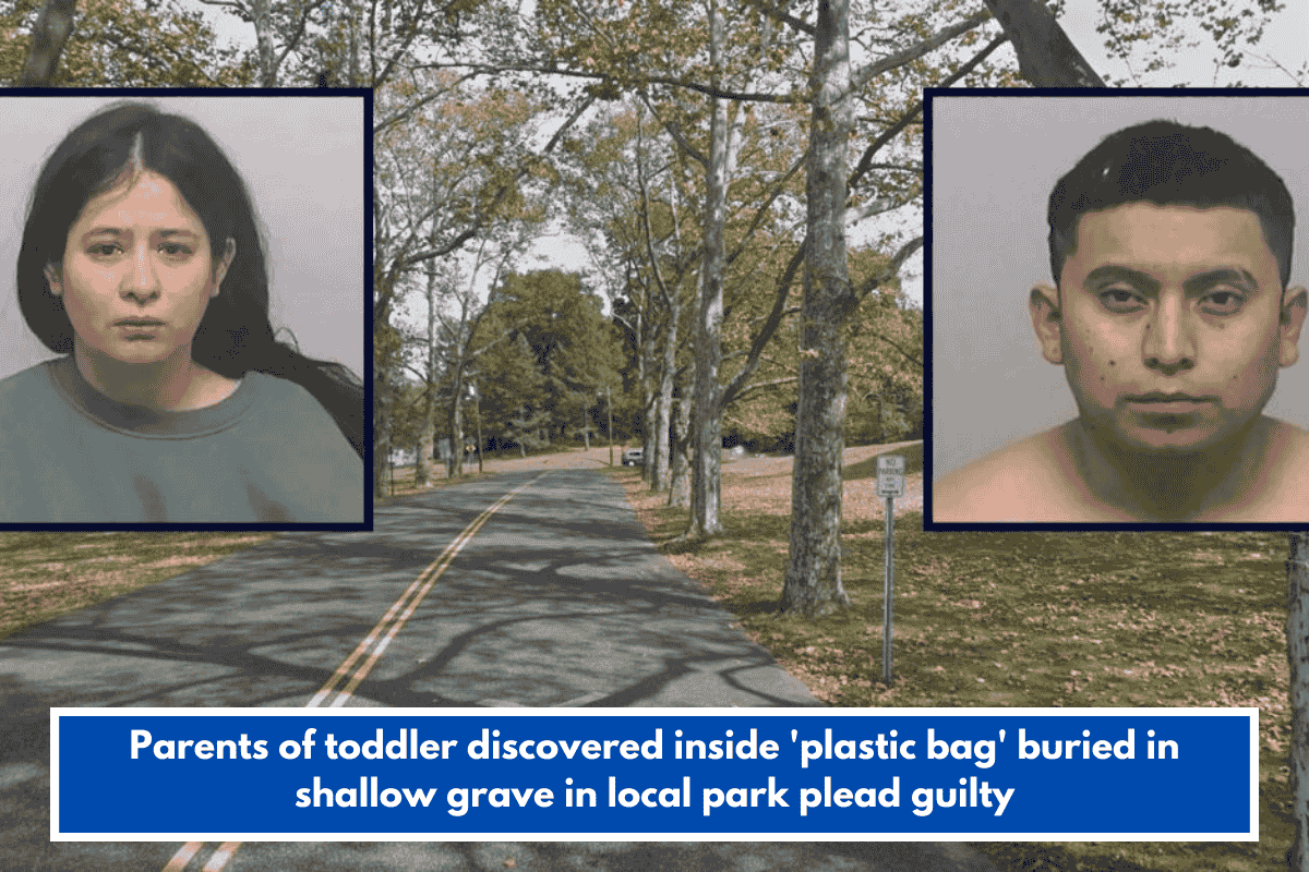 Parents of toddler discovered inside 'plastic bag' buried in shallow grave in local park plead guilty