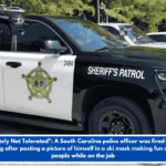 "Absolutely Not Tolerated": A South Carolina police officer was fired the next morning after posting a picture of himself in a ski mask making fun of black people while on the job