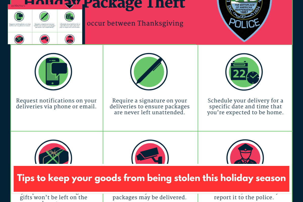 Tips to keep your goods from being stolen this holiday season