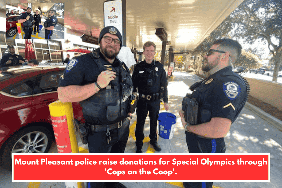Mount Pleasant police raise donations for Special Olympics through 'Cops on the Coop'.