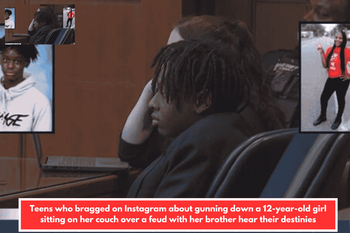 Teens who bragged on Instagram about gunning down a 12-year-old girl sitting on her couch over a feud with her brother hear their destinies