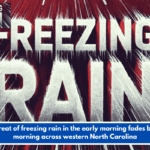 The threat of freezing rain in the early morning fades by mid-morning across western North Carolina