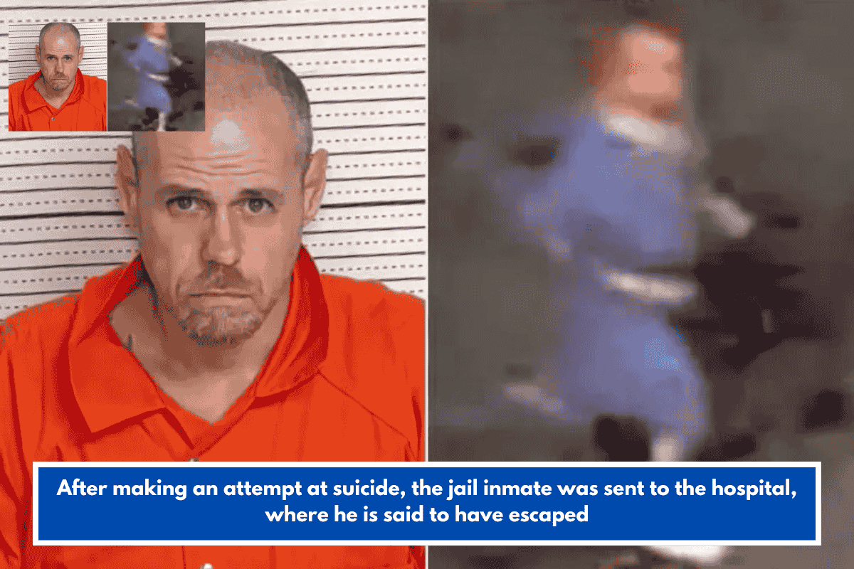 After making an attempt at suicide, the jail inmate was sent to the hospital, where he is said to have escaped