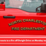 NCFD reacts to a fire off Dwight Drive on Monday morning