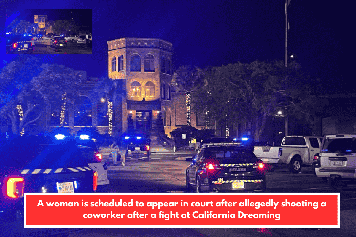 A woman is scheduled to appear in court after allegedly shooting a coworker after a fight at California Dreaming