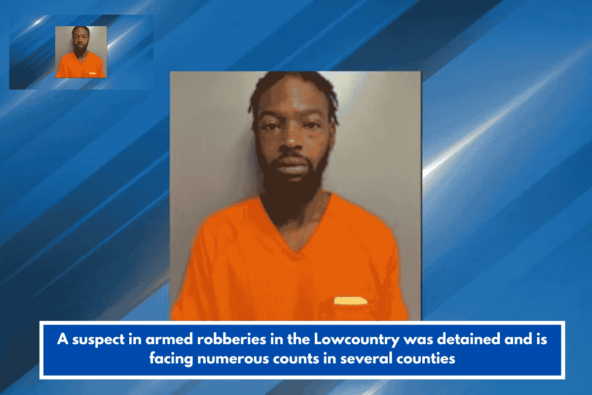 A suspect in armed robberies in the Lowcountry was detained and is facing numerous counts in several counties