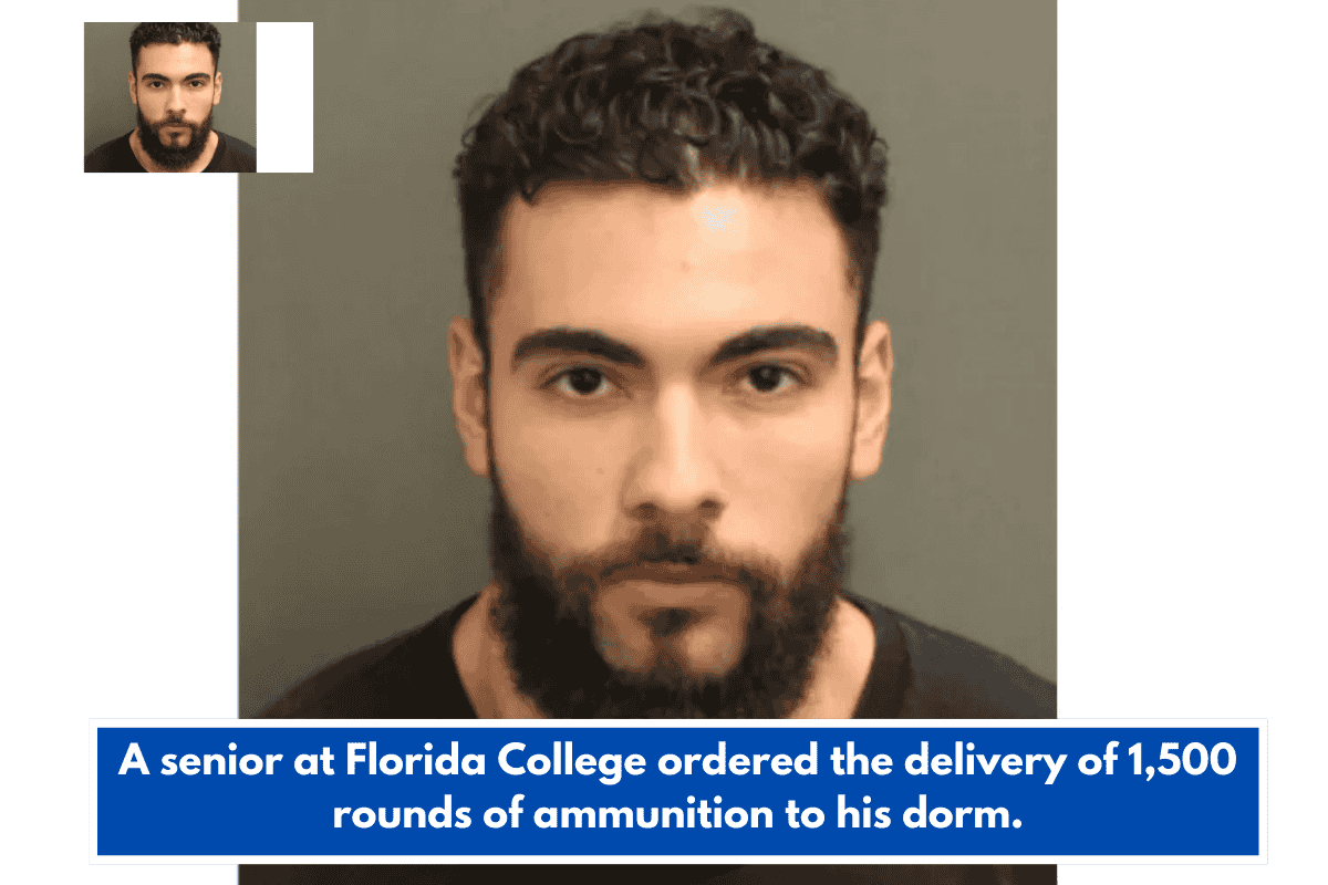 A senior at Florida College ordered the delivery of 1,500 rounds of ammunition to his dorm.