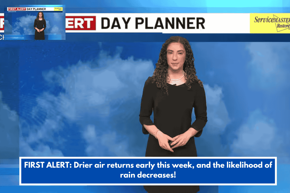 FIRST ALERT: Drier air returns early this week, and the likelihood of rain decreases!