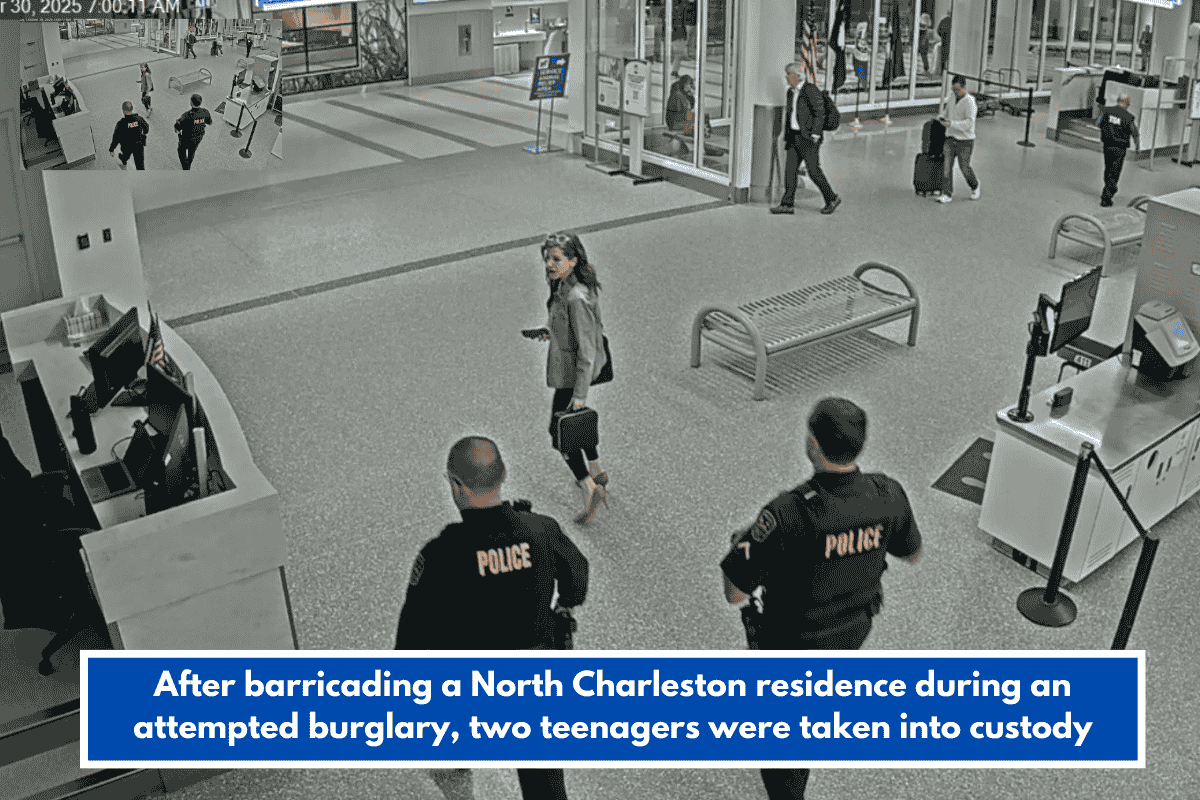 After barricading a North Charleston residence during an attempted burglary, two teenagers were taken into custody