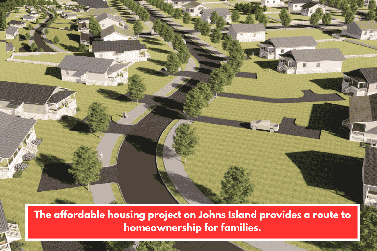 The affordable housing project on Johns Island provides a route to homeownership for families.
