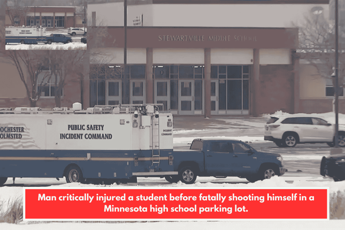 Man critically injured a student before fatally shooting himself in a Minnesota high school parking lot.
