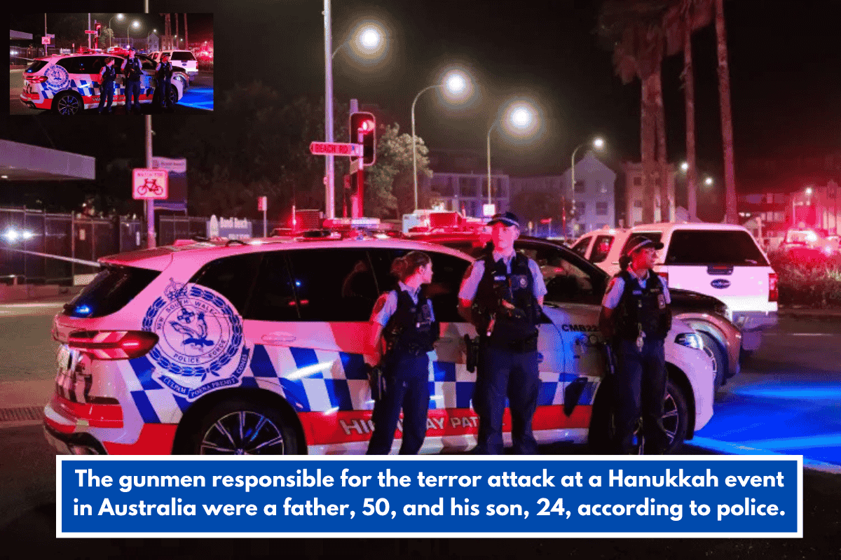 The gunmen responsible for the terror attack at a Hanukkah event in Australia were a father, 50, and his son, 24, according to police.