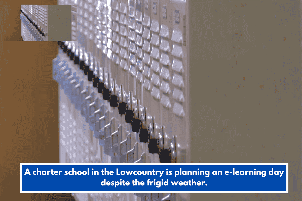 A charter school in the Lowcountry is planning an e-learning day despite the frigid weather.