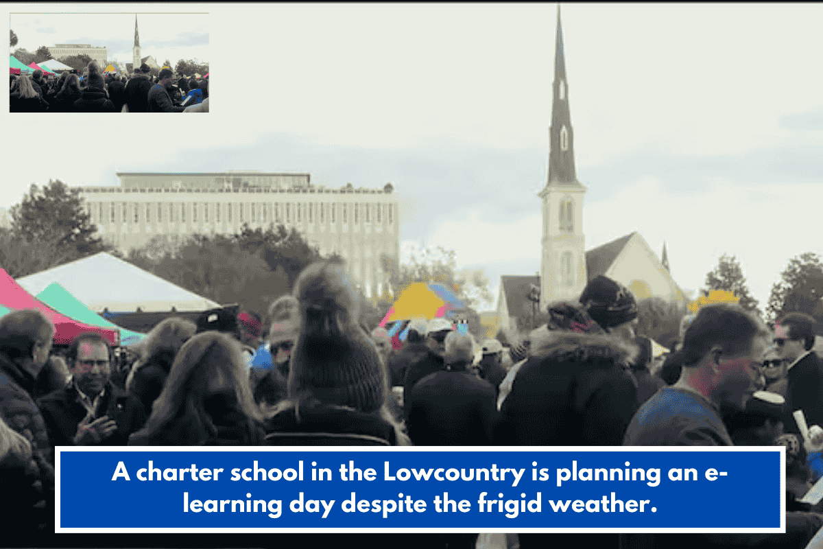 A charter school in the Lowcountry is planning an e-learning day despite the frigid weather.