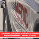 MEDIC reports that one person was hurt in a crash that closed a stretch of the West Charlotte Freeway.