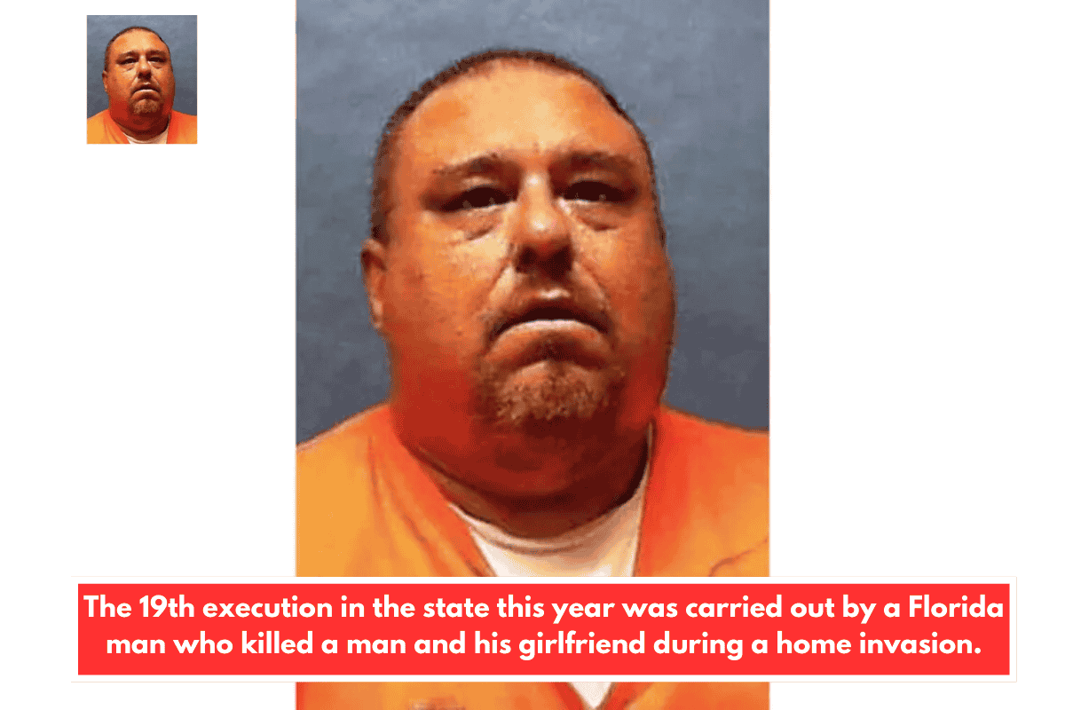 The 19th execution in the state this year was carried out by a Florida man who killed a man and his girlfriend during a home invasion.