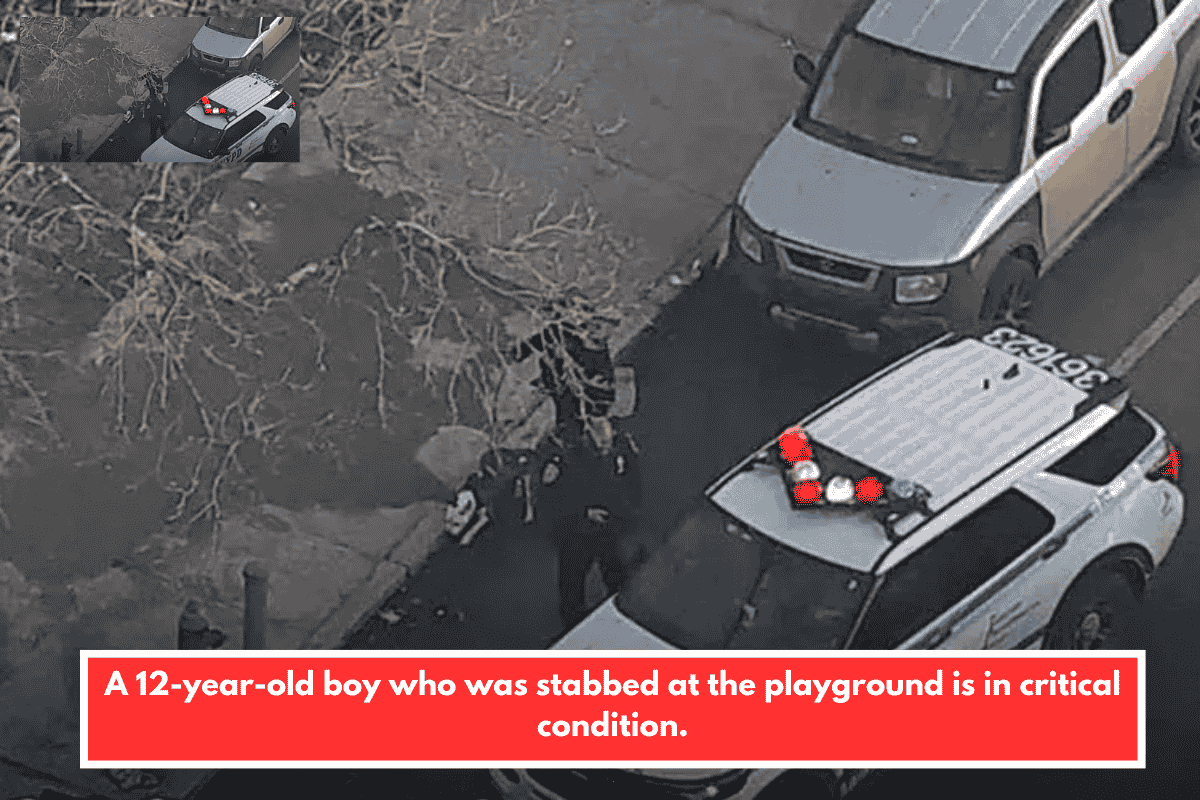 A 12-year-old boy who was stabbed at the playground is in critical condition.