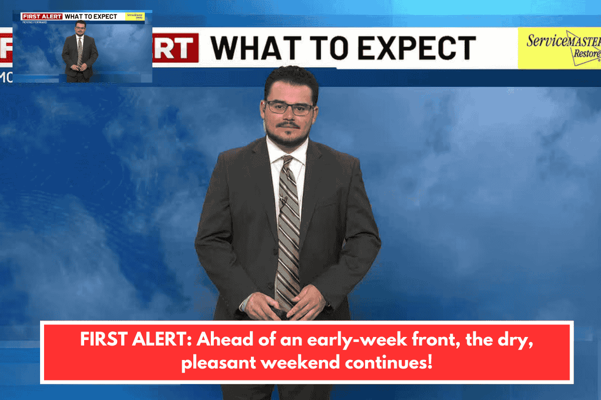FIRST ALERT: Ahead of an early-week front, the dry, pleasant weekend continues!