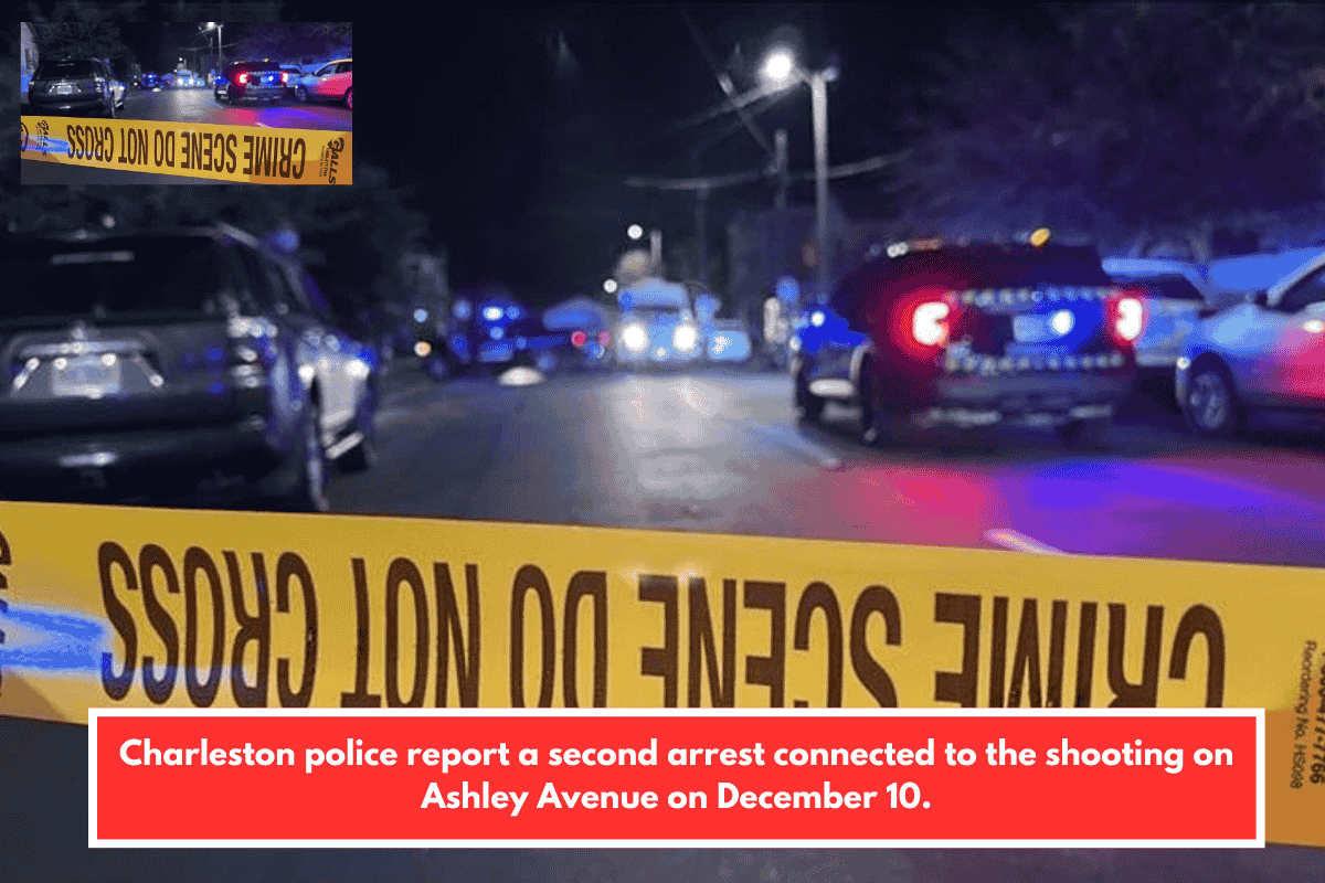 Charleston police report a second arrest connected to the shooting on Ashley Avenue on December 10.