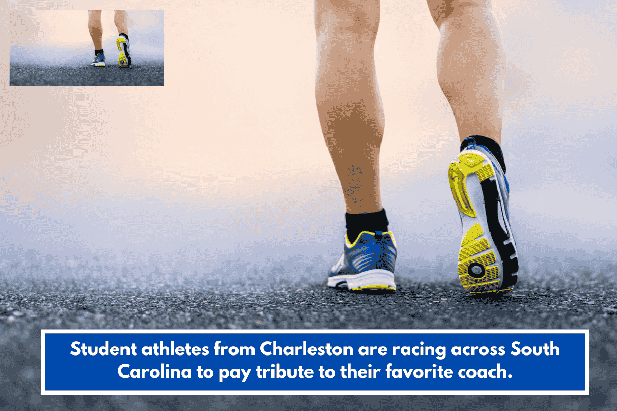Student athletes from Charleston are racing across South Carolina to pay tribute to their favorite coach.