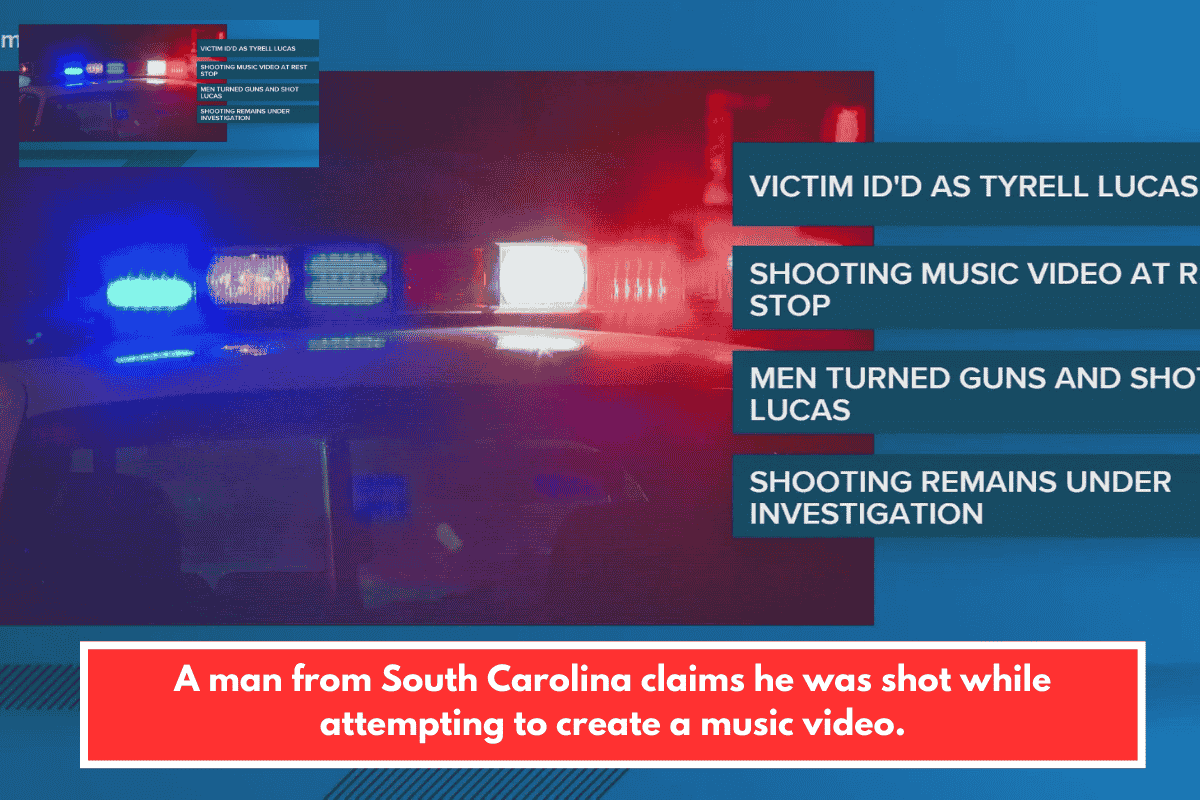 A man from South Carolina claims he was shot while attempting to create a music video.