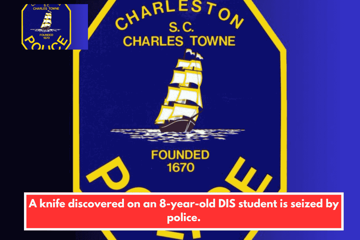 A knife discovered on an 8-year-old DIS student is seized by police.