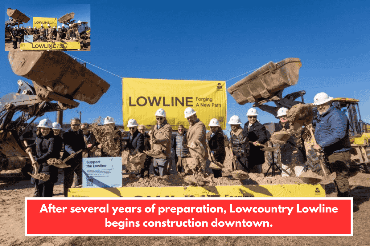After several years of preparation, Lowcountry Lowline begins construction downtown.