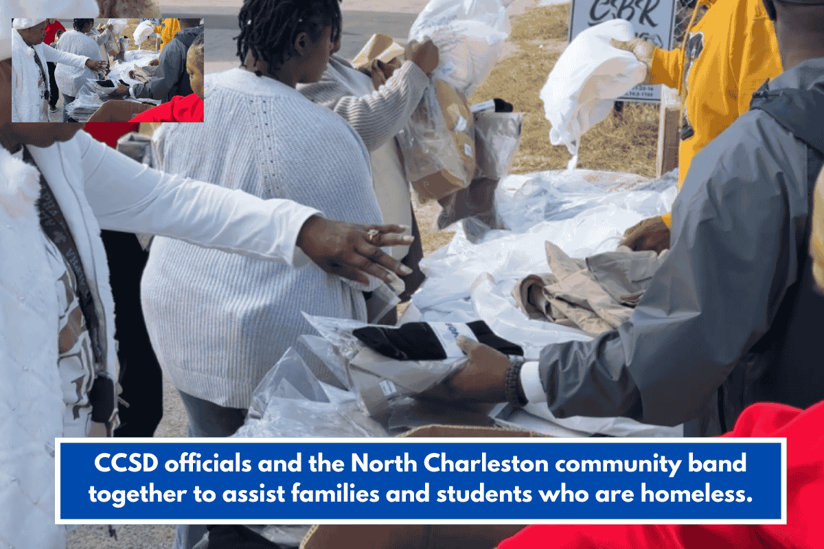 CCSD officials and the North Charleston community band together to assist families and students who are homeless.