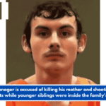 A teenager is accused of killing his mother and shooting his parents while younger siblings were inside the family's house.