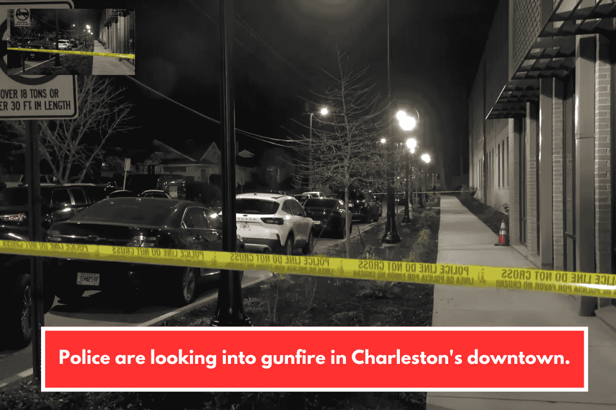 Police are looking into gunfire in Charleston's downtown.