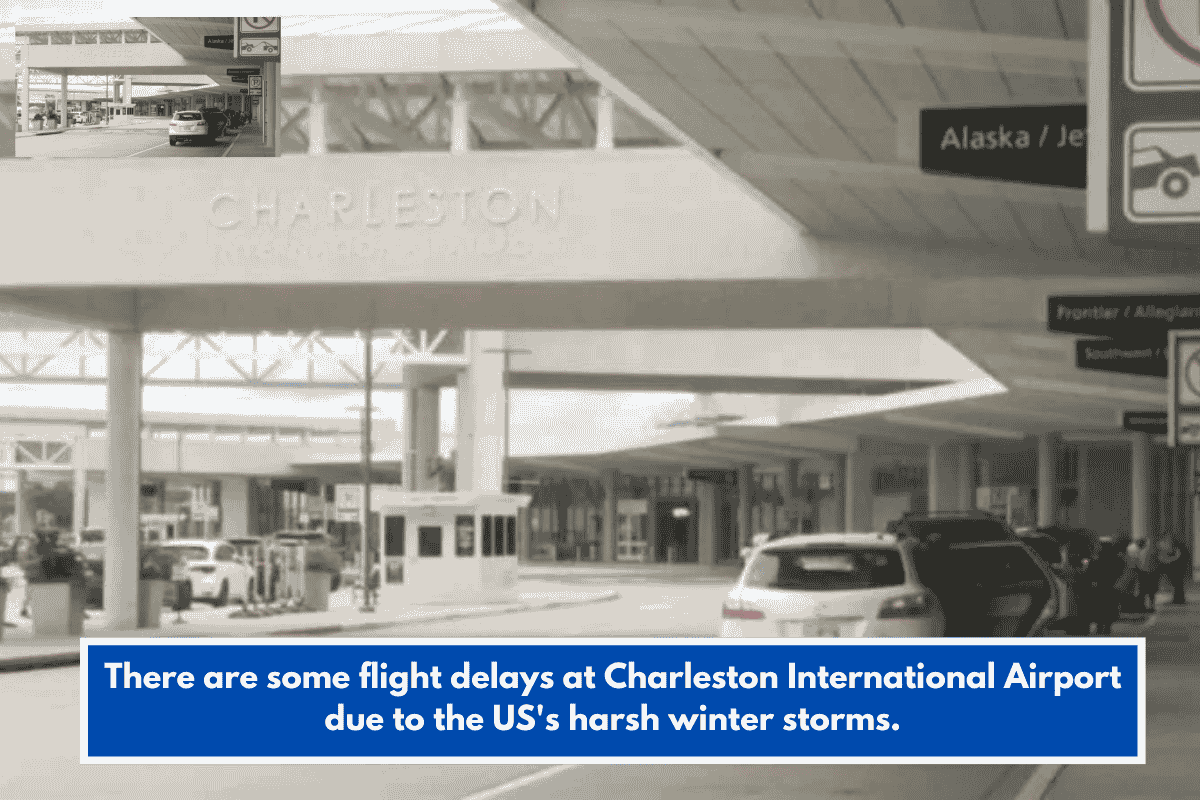 There are some flight delays at Charleston International Airport due to the US's harsh winter storms.