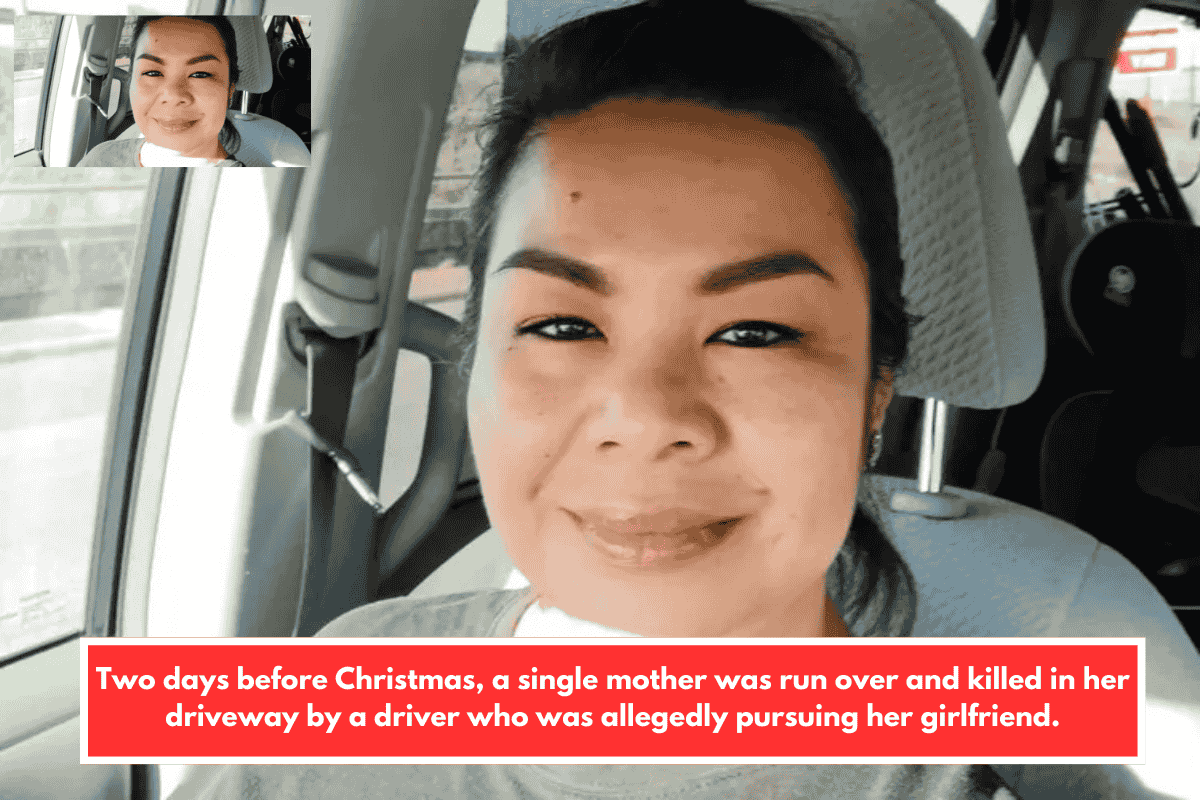 Two days before Christmas, a single mother was run over and killed in her driveway by a driver who was allegedly pursuing her girlfriend.