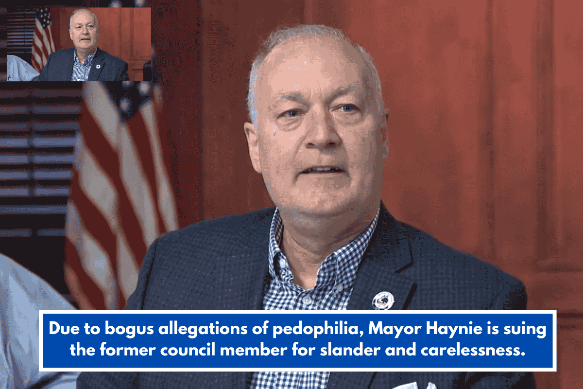 Due to bogus allegations of pedophilia, Mayor Haynie is suing the former council member for slander and carelessness.
