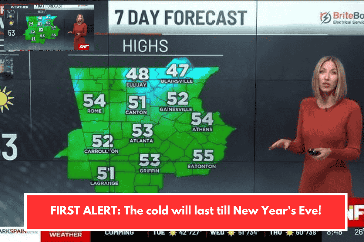 FIRST ALERT: The cold will last till New Year's Eve!