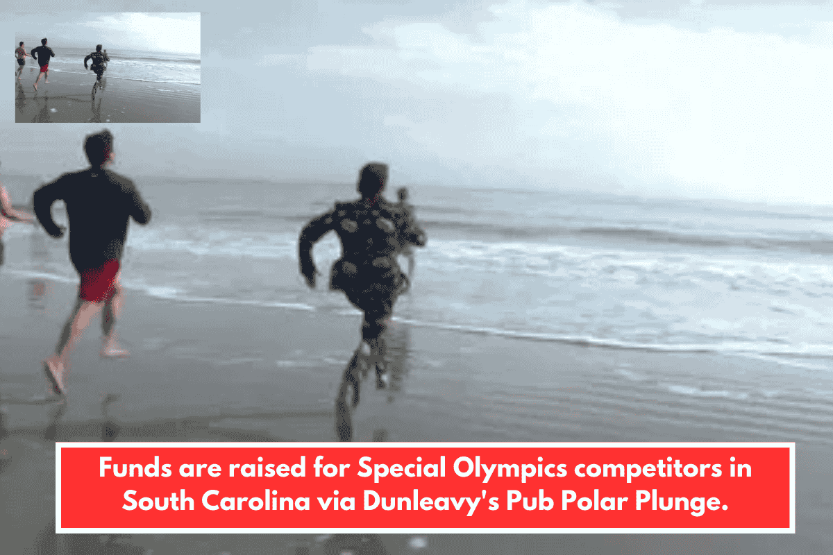 Funds are raised for Special Olympics competitors in South Carolina via Dunleavy's Pub Polar Plunge.