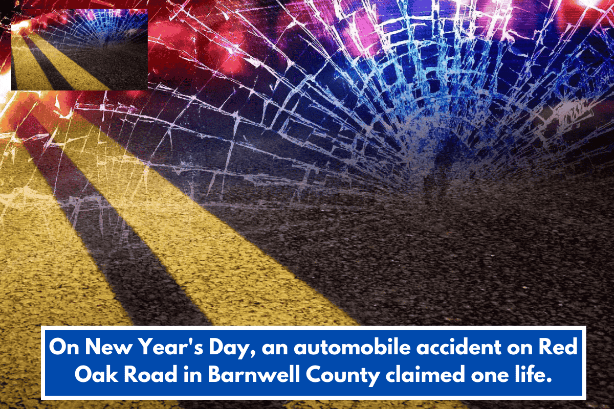 On New Year's Day, an automobile accident on Red Oak Road in Barnwell County claimed one life.