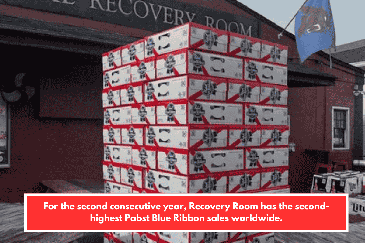 For the second consecutive year, Recovery Room has the second-highest Pabst Blue Ribbon sales worldwide.