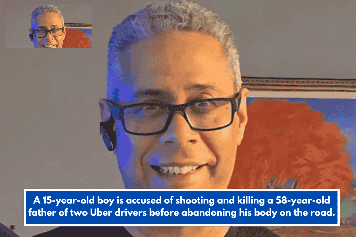 A 15-year-old boy is accused of shooting and killing a 58-year-old father of two Uber drivers before abandoning his body on the road.