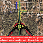 A public meeting is scheduled to discuss a potential roundabout at the busy Berkeley County intersection.