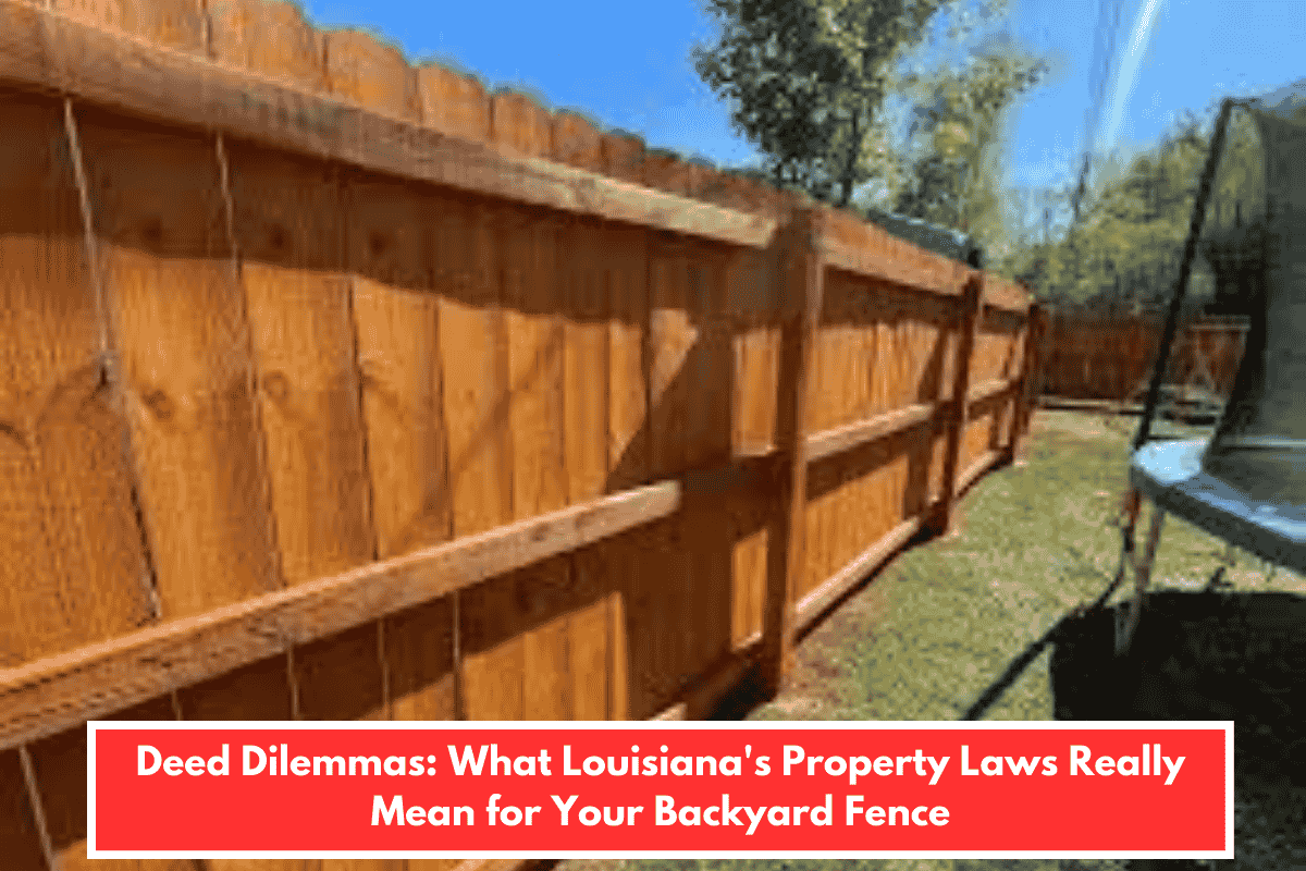 Deed Dilemmas: What Louisiana's Property Laws Really Mean for Your Backyard Fence