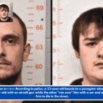 A gangster a— s—: According to police, a 23-year-old boasts to a youngster about robbing a 61-year-old with an airsoft gun while the other "ran over" him with a car and abandoned him to die in the street.